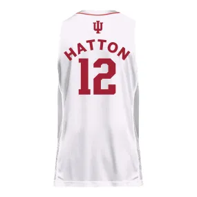 Indiana Hoosiers Adidas Men's Basketball White Student Athlete Jersey #12 Langdon Hatton