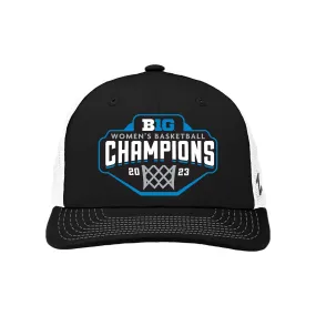 Indiana Hoosiers Women's Basketball 2023 Big Ten Regular Season Conference Champion Black Adjustable Hat