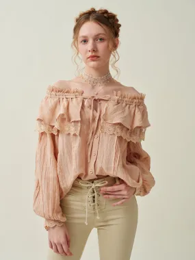 Ivy 31 | Ruffled linen fairy blouse