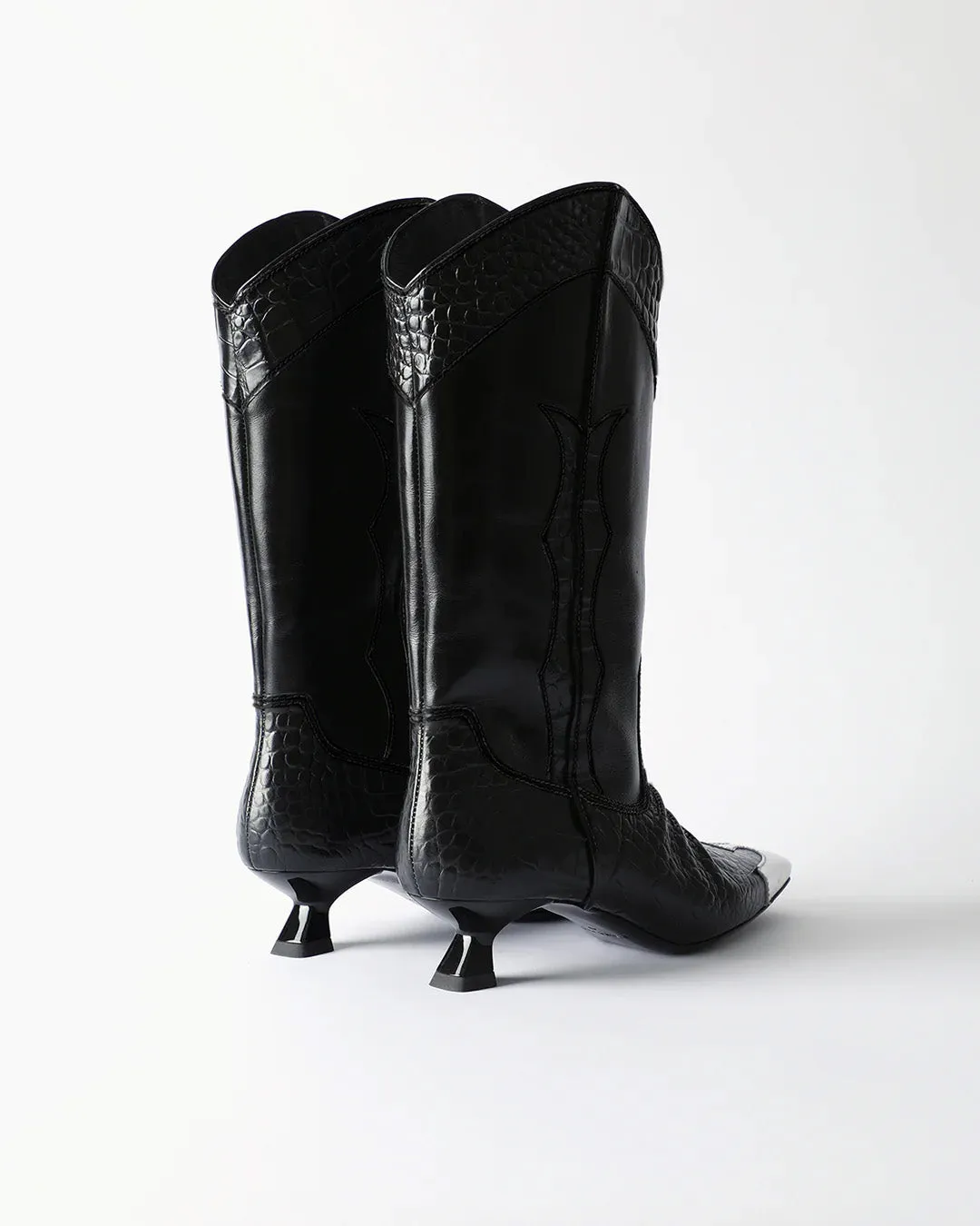 Jessie Boots Leather Black