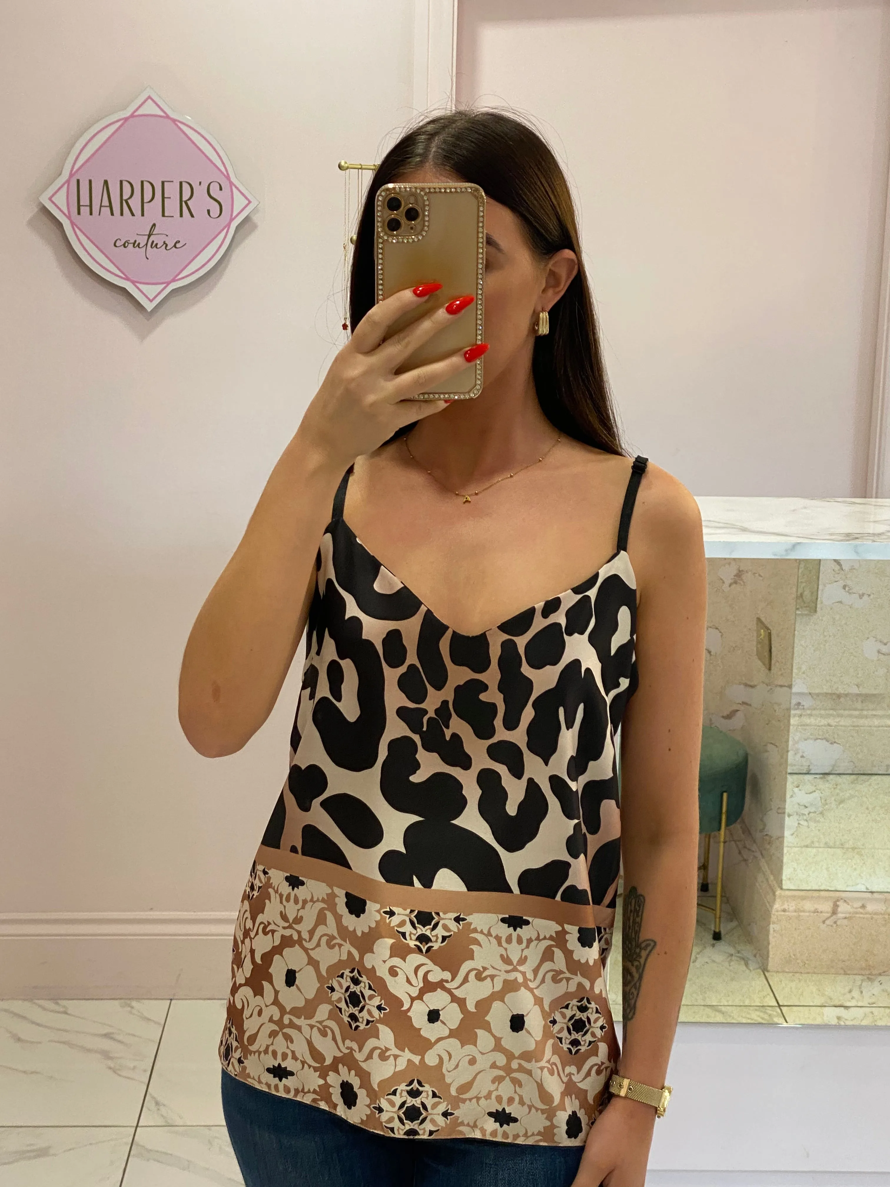 Josephine Leopard Print Cami Top