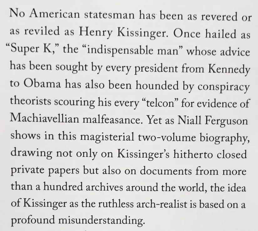 KISSINGER: THE IDEALIST - Niall Ferguson