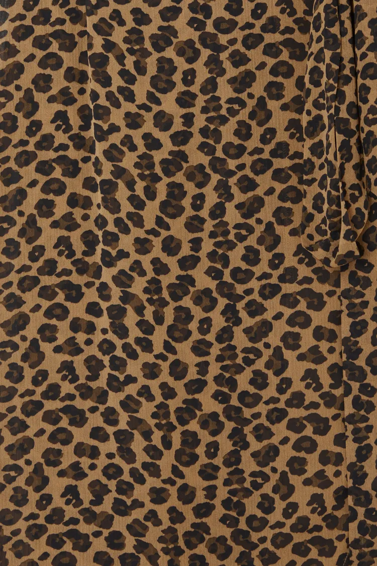 Leopard Lucia Sheer Wrap Dress Petite