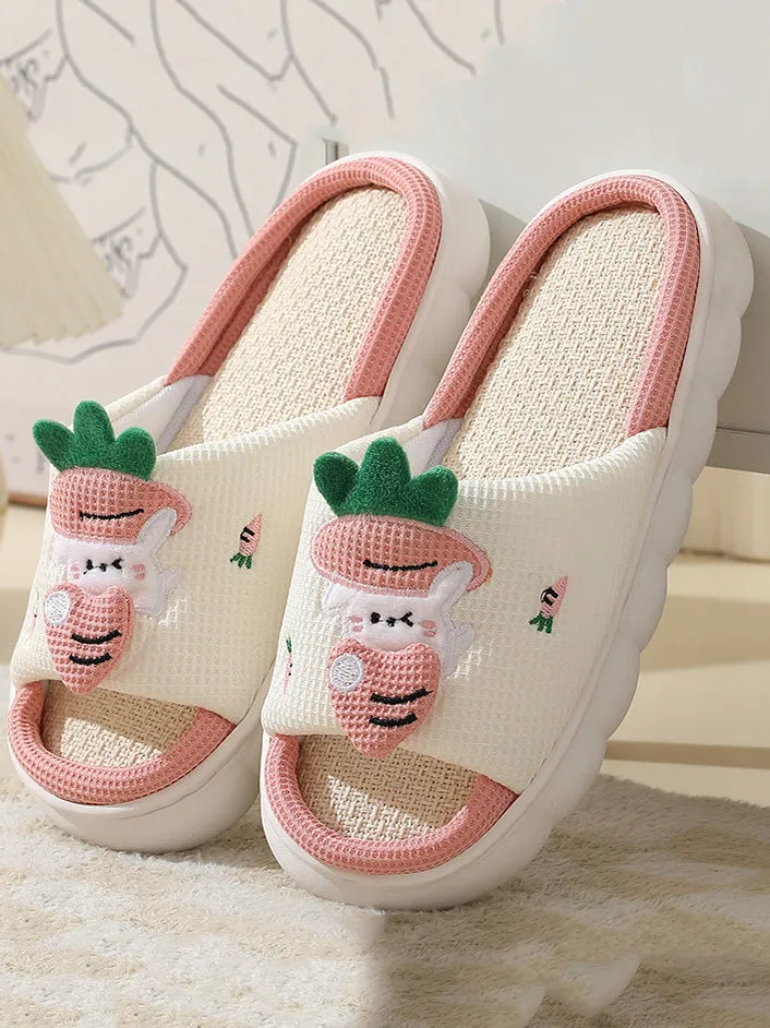 Linen Cartoon Cute Slipper