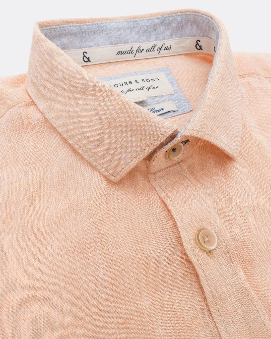 Linen Shirt - Soft Carrot