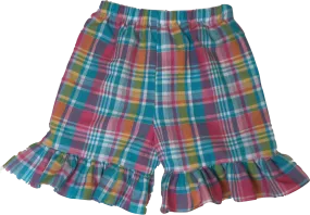 Madras Ruffle Shorts