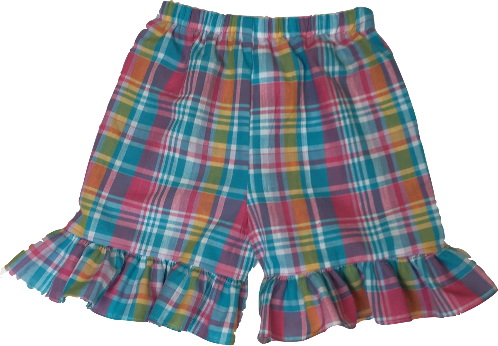 Madras Ruffle Shorts