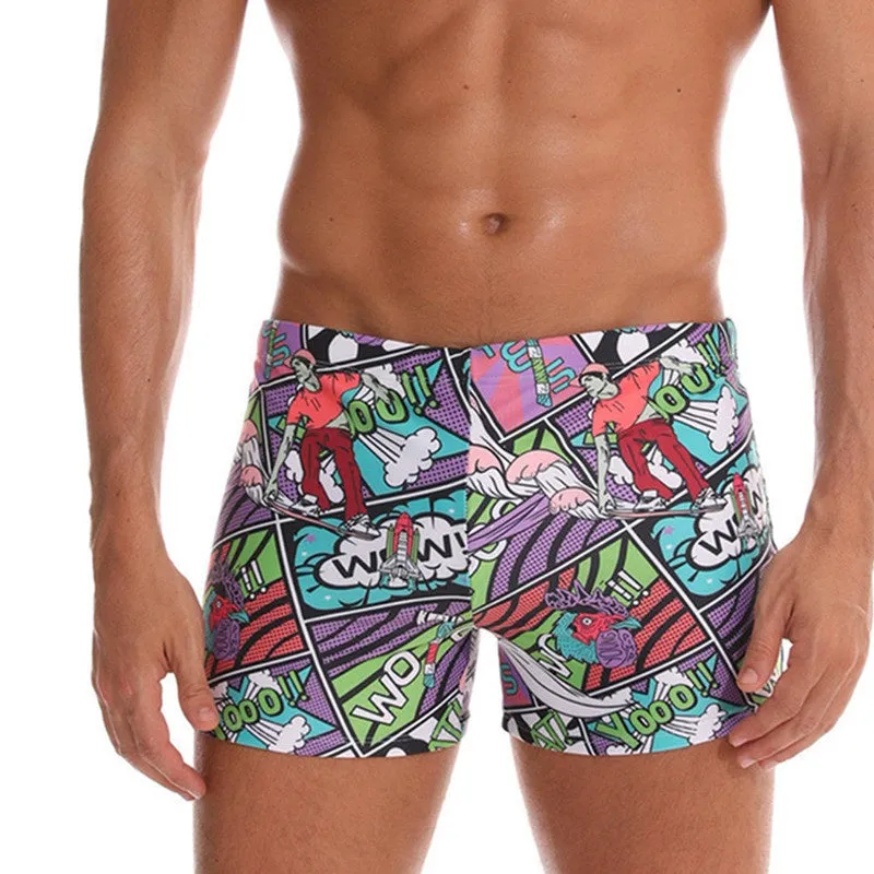 Men's Cartoon Swim Trunks