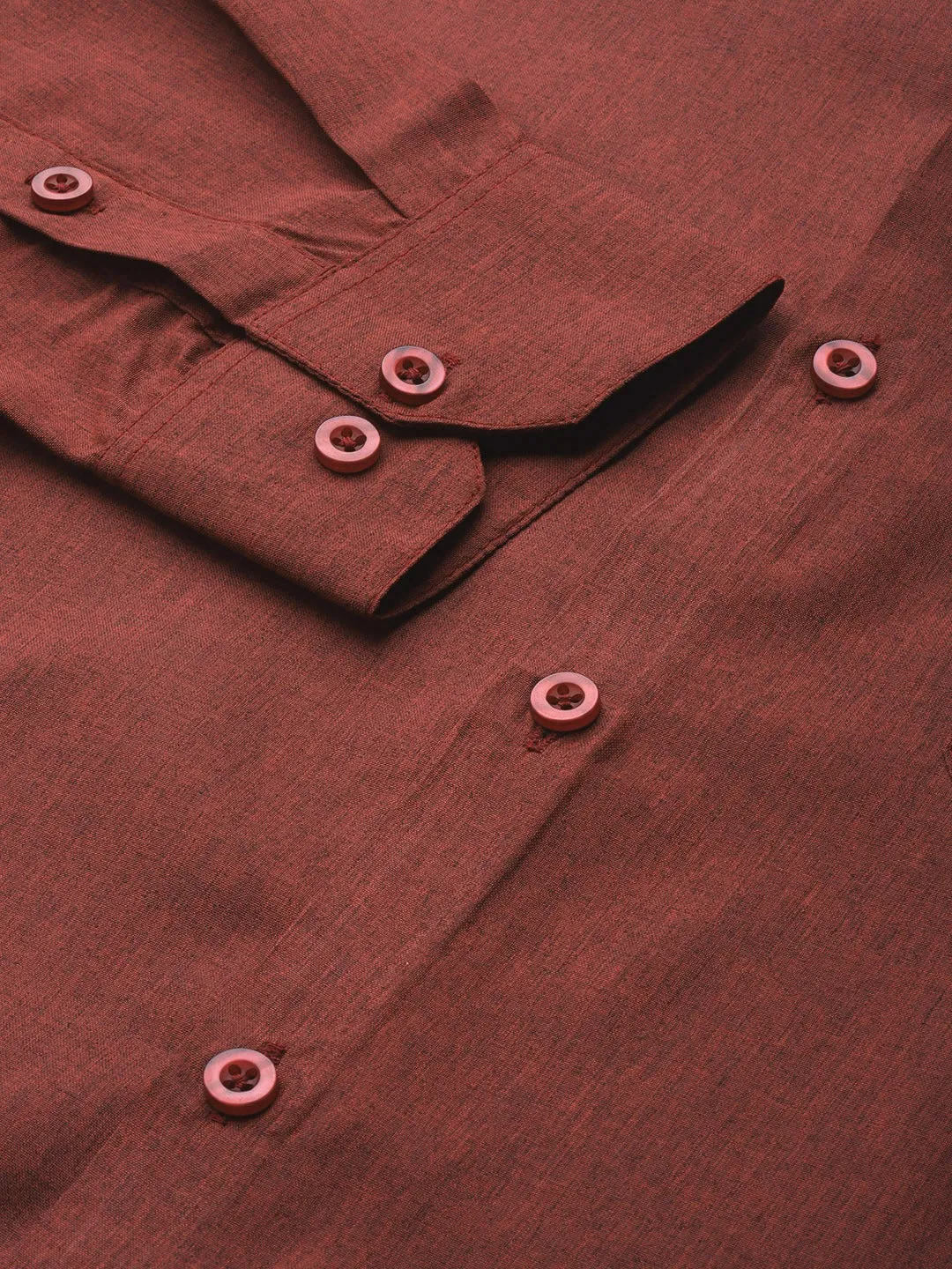 Men's Cotton Maroon Casual Shirt