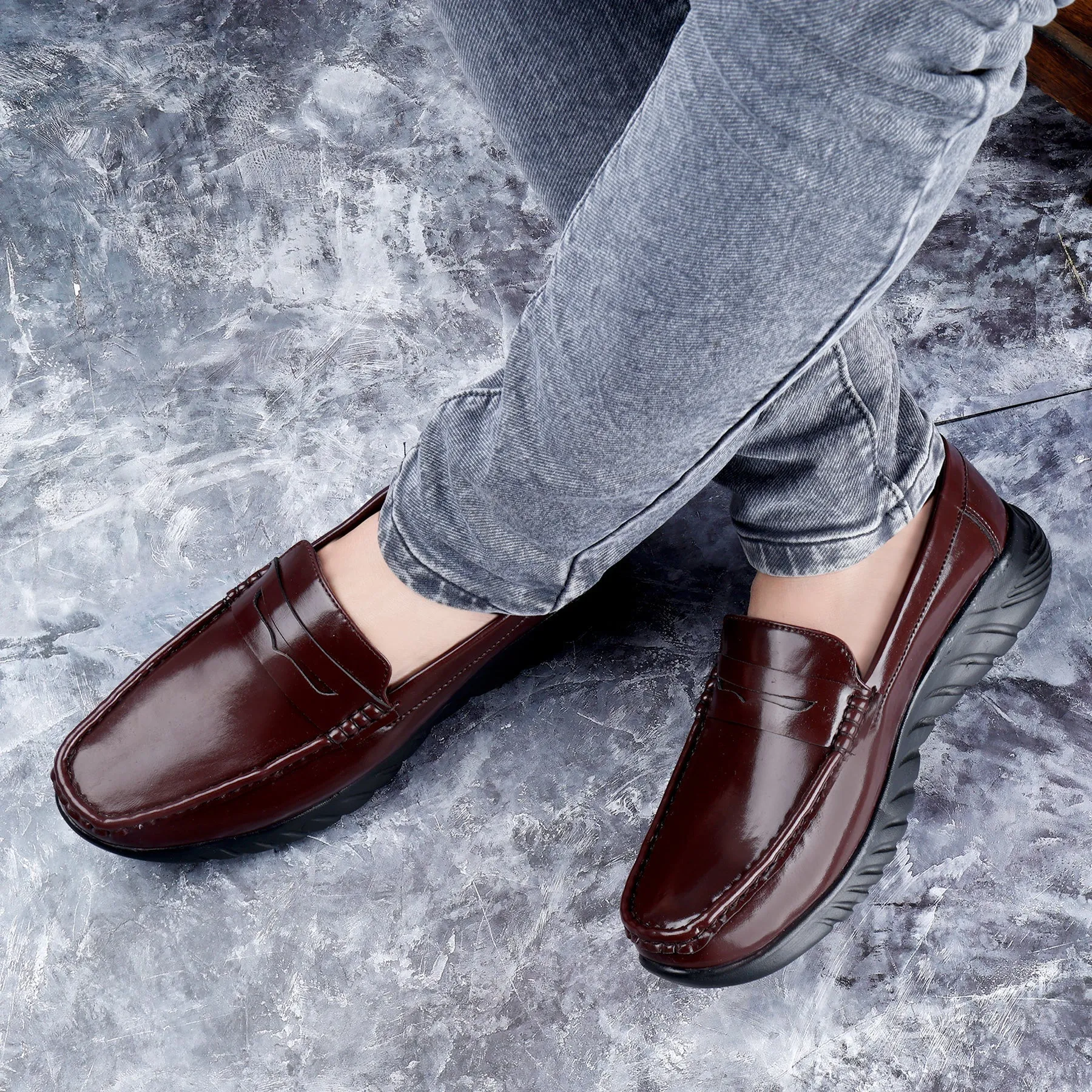 Men's Faux Leather Material Casual Loafers Shoes