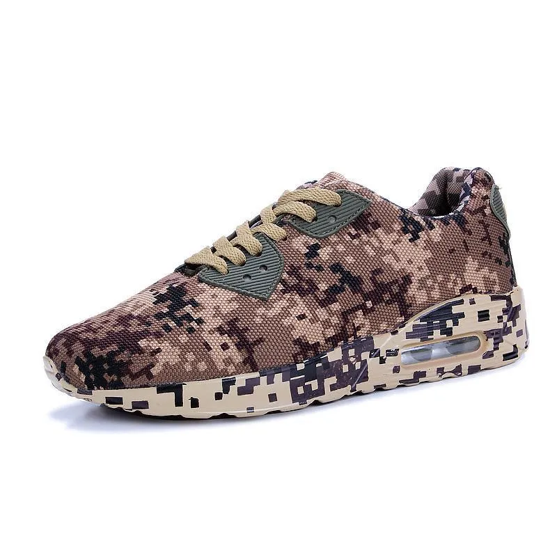 Men's Large Size Air Cushion Camouflage Running Shoes