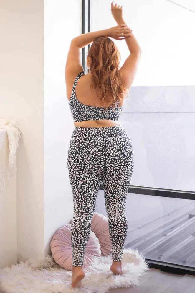 Mia Recycled Black Leopard Leggings