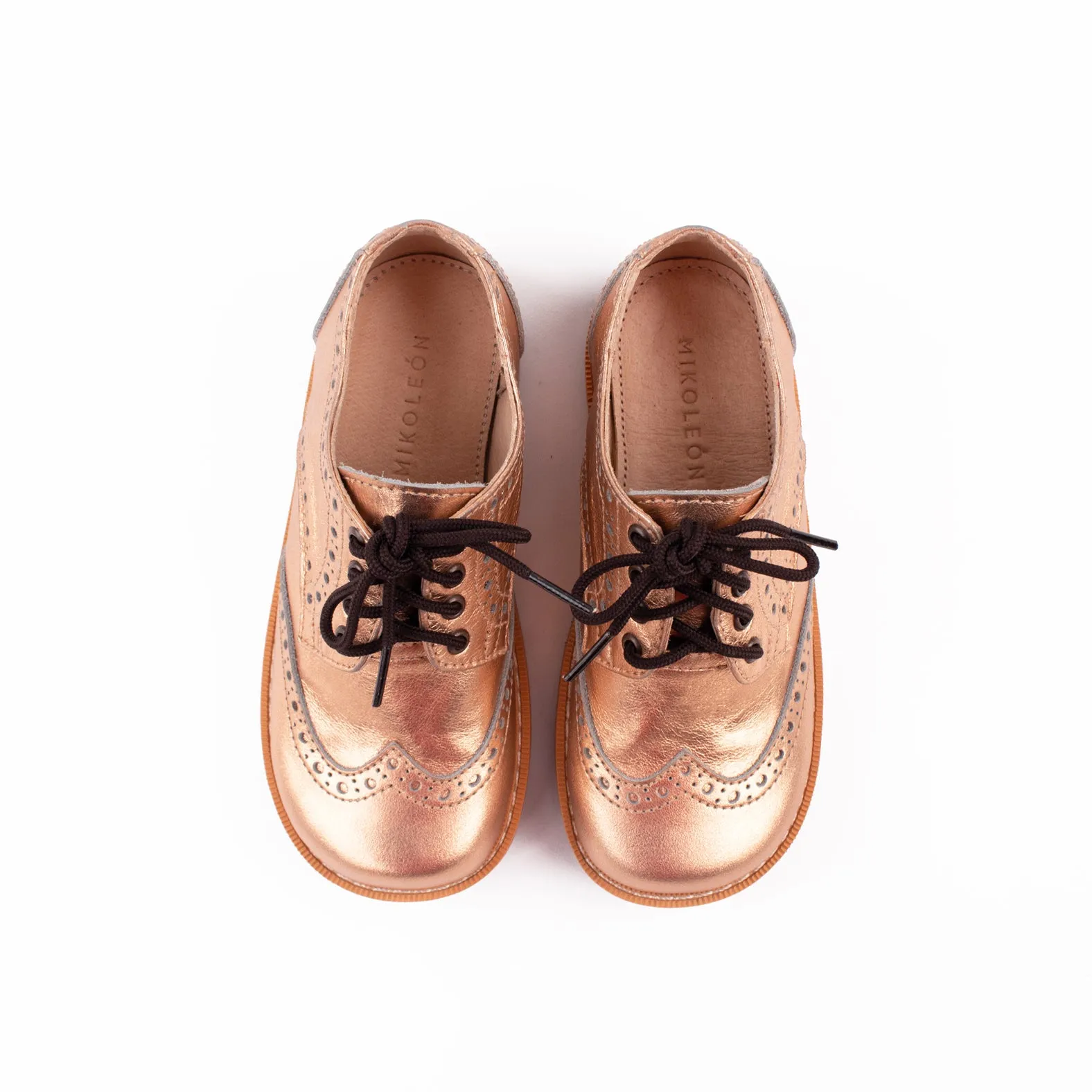 MK22625 - Brogue Oxfords Shoes Rose Gold [Children's Leather Shoes]