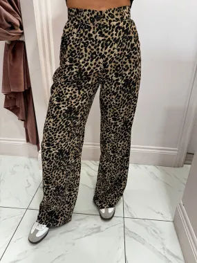 Poppy leopard print trousers