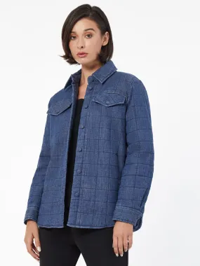 Quilted Button-Front Shacket