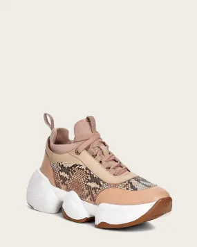 Sneakers peach exotic leather