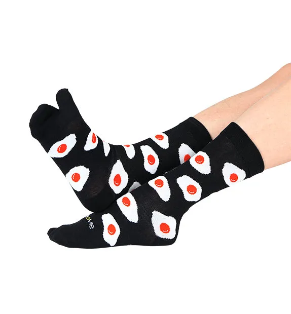 Split Toe Crew Socks - Bites - 3 Pack