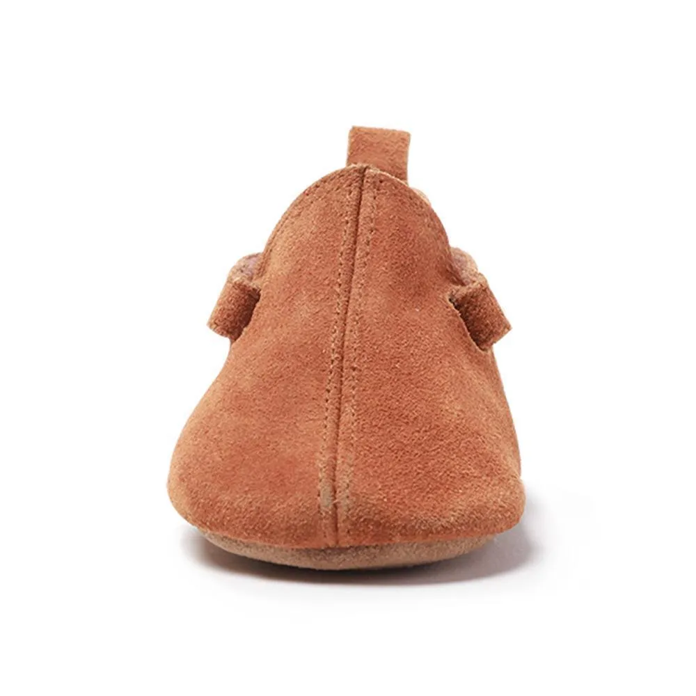 Tan Suede Baby Shoe