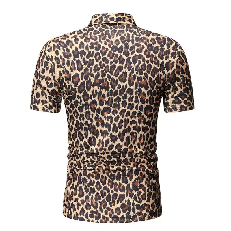 The Leopard Short Sleeve Polo Shirt - Multiple Colors