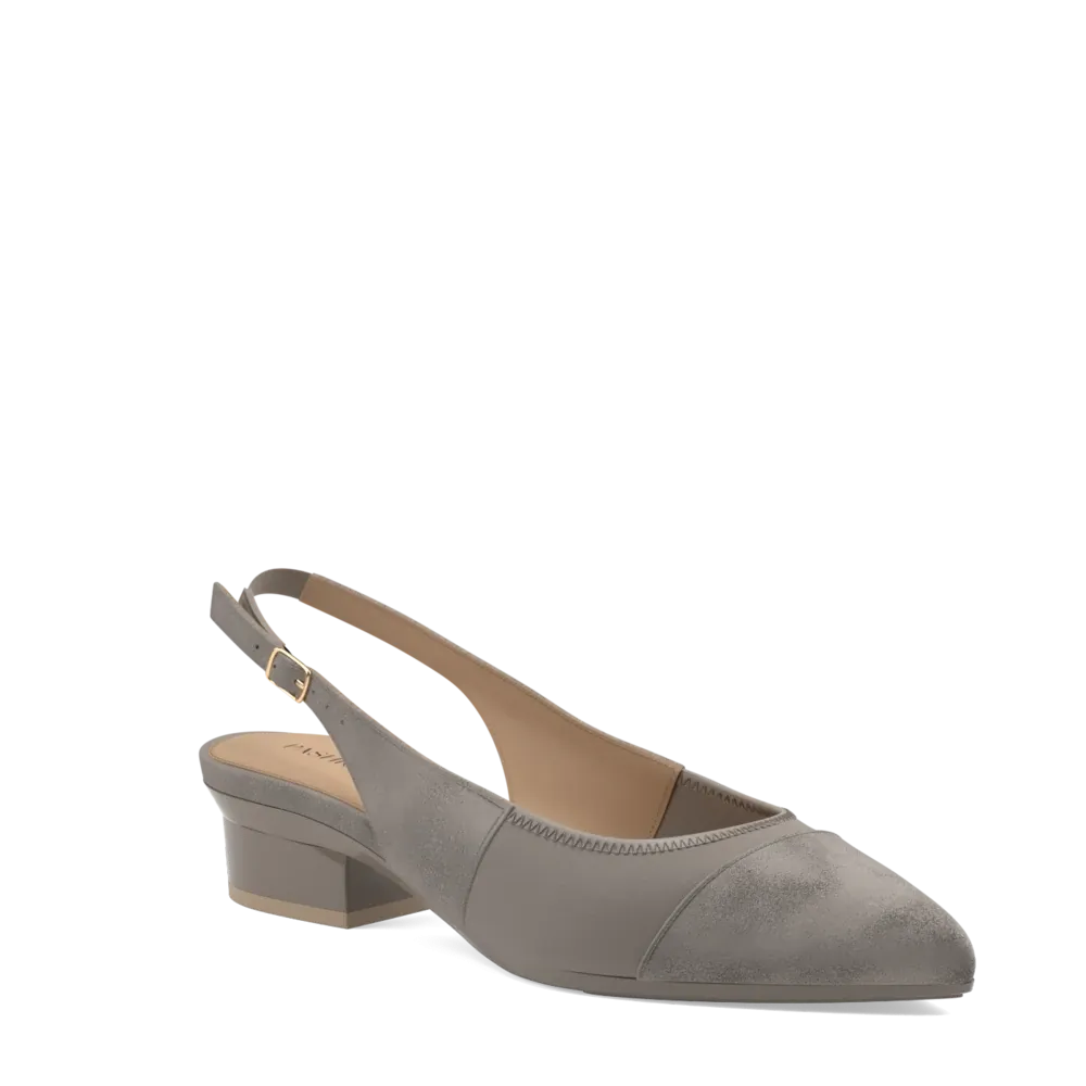 The Panel Slingback - Storm Suede - FINAL SALE