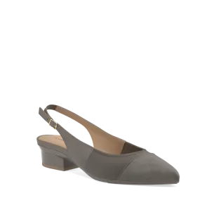 The Panel Slingback - Storm Suede - FINAL SALE