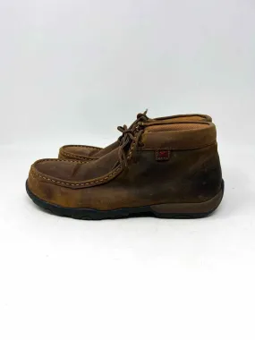 Twisted X Size 9 Brown Lace-Up Leather Shoes Shoes