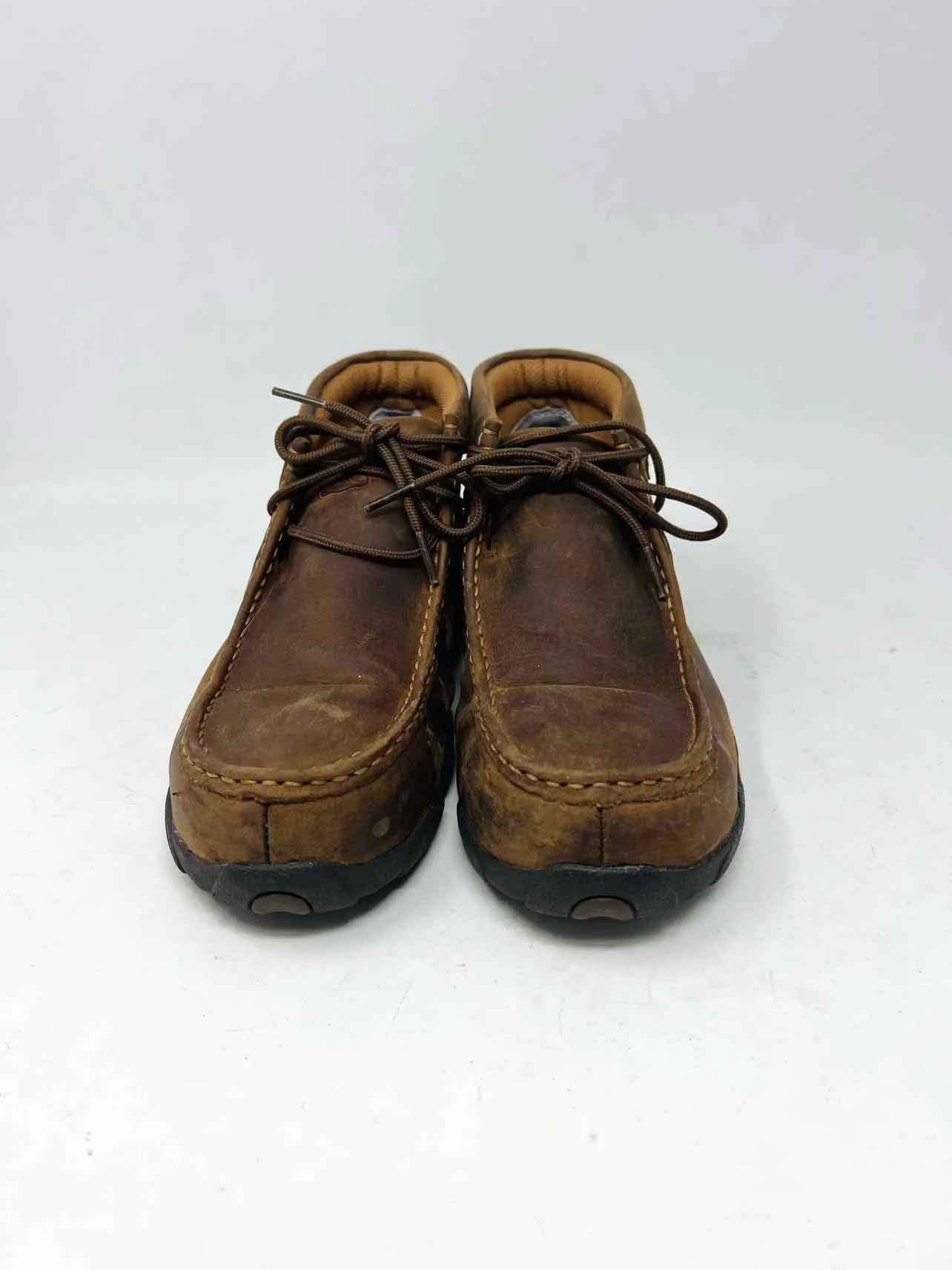 Twisted X Size 9 Brown Lace-Up Leather Shoes Shoes