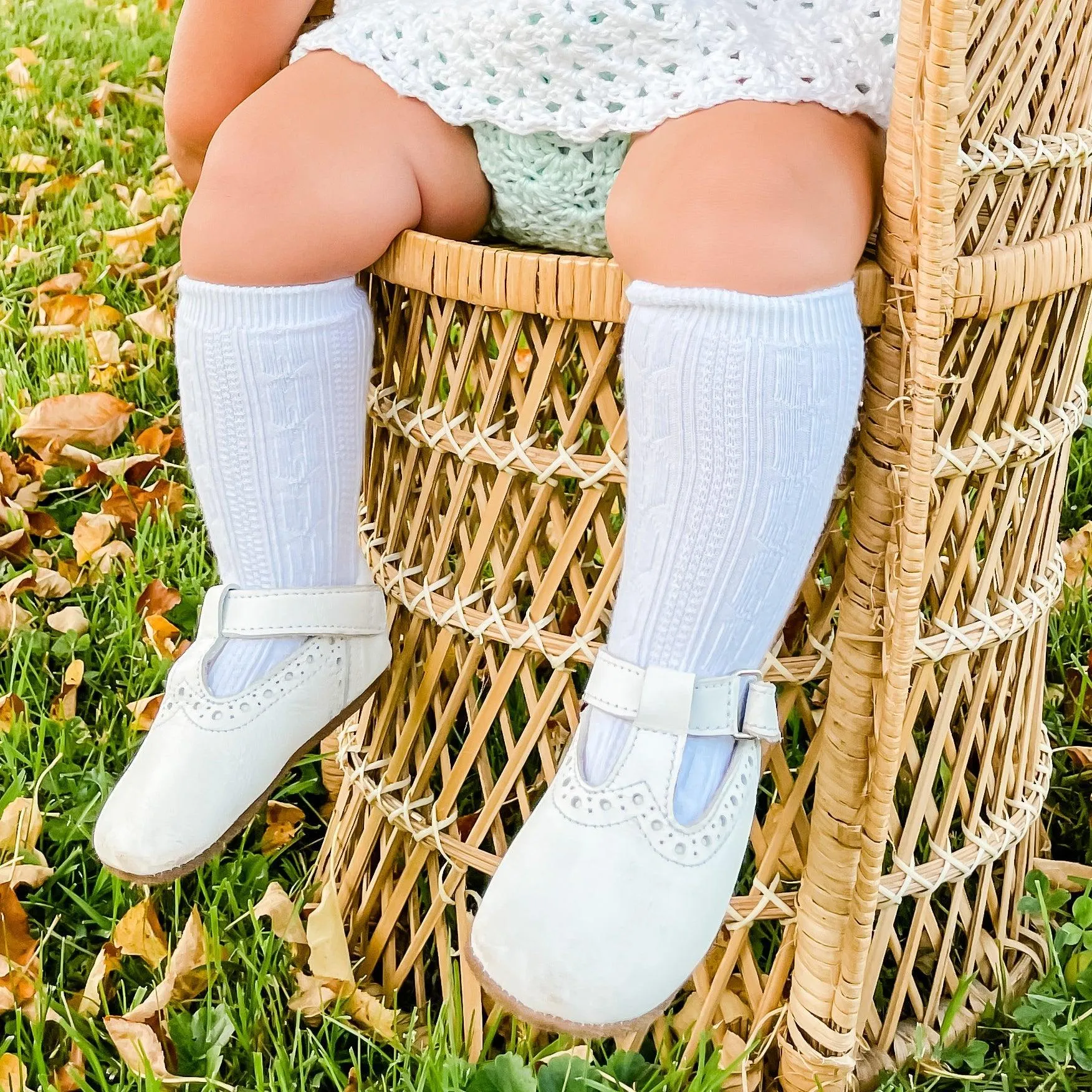 WMK21858 - Baby Mary Janes Shoes White